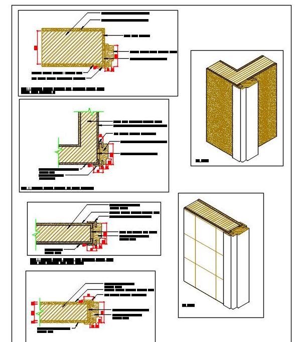 Wooden Door FrameJamb Sectional CAD Detail